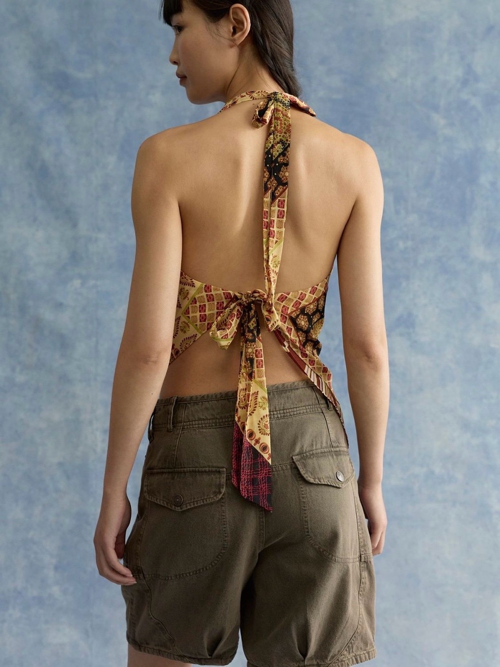 Free People - 2-in-1 Cowl Neck Halter tops - Yellow Multi - Picture 5 of 7